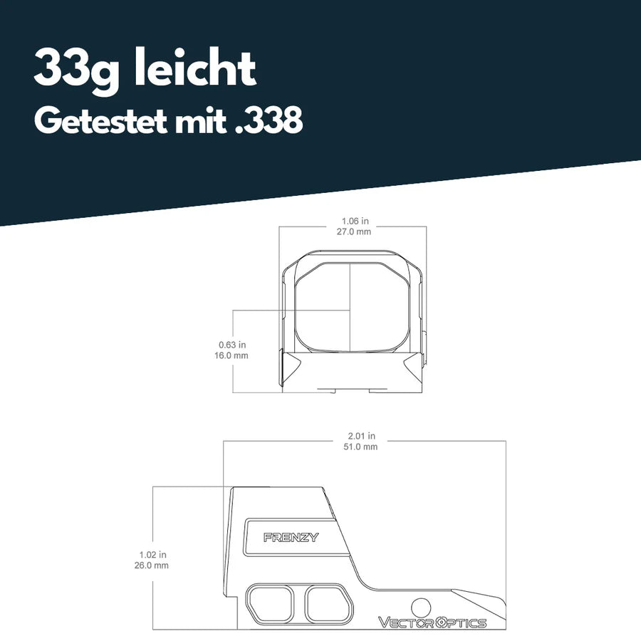 Vector Optics Frenzy 1x16x21 skirta Glock MOS
