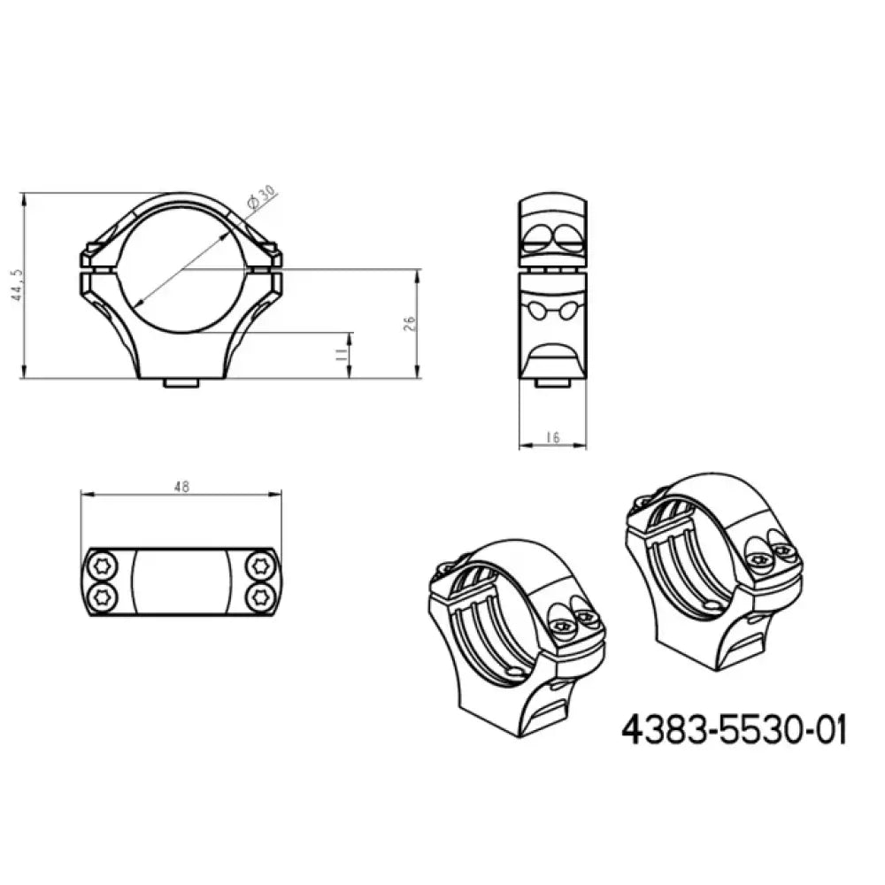 30mm scope rings | long Picatinny QD Tactical base High