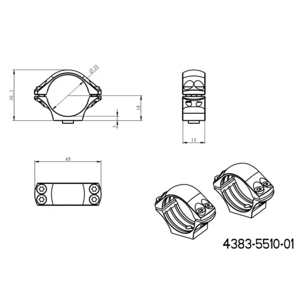 30mm scope rings | long Picatinny QD Tactical base Low