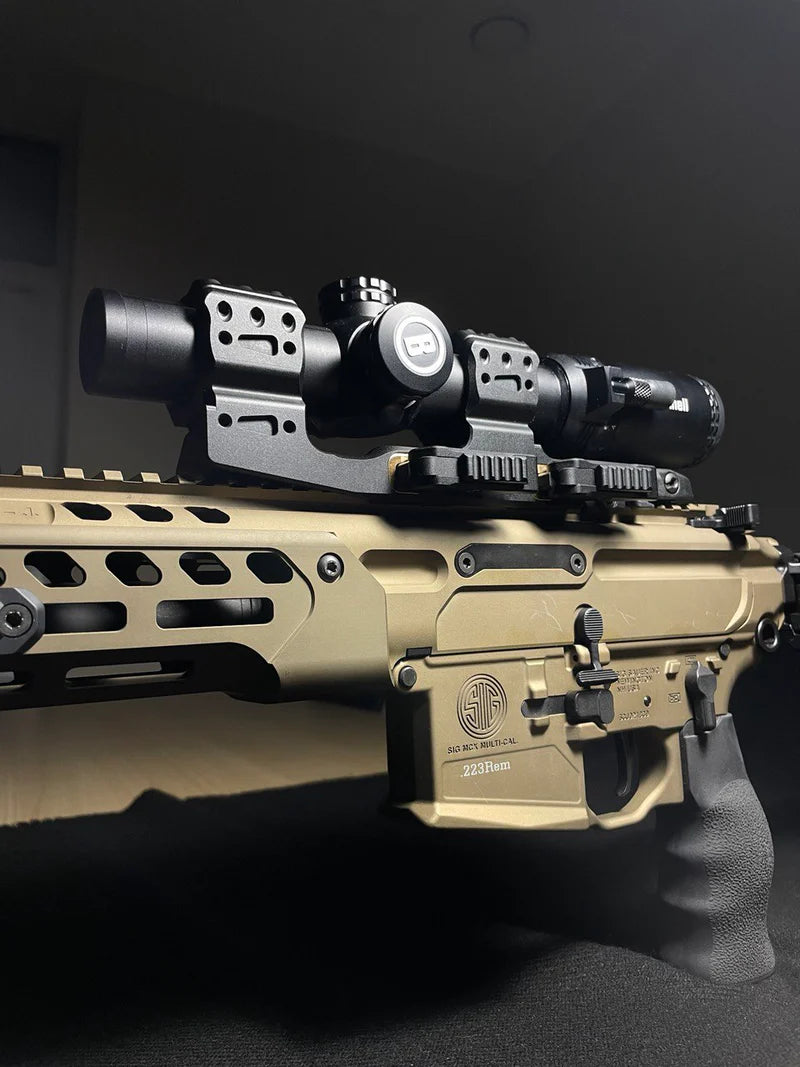 30 mm taikiklio laikiklis su pasvirimu | Picatinny QD Ergo pagrindas