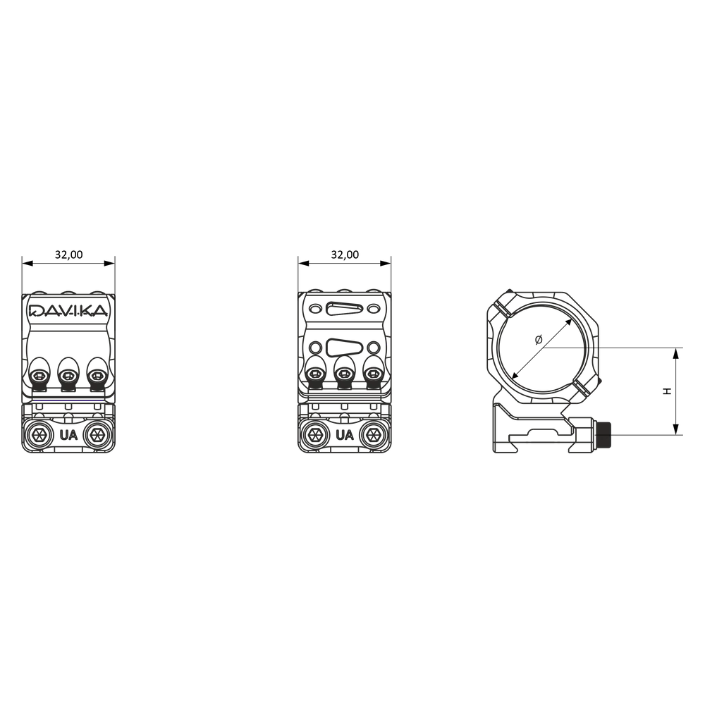 30mm optinių taikiklių laikikliai | Picatinny pagrindas