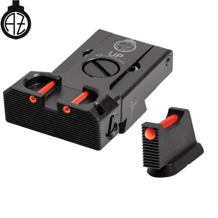 CZ 75B, CZ P-01, CZ 75 SP-01 reguliuojami mechaniniai taikikliai su šviesolaidžiu | type B Zendl
