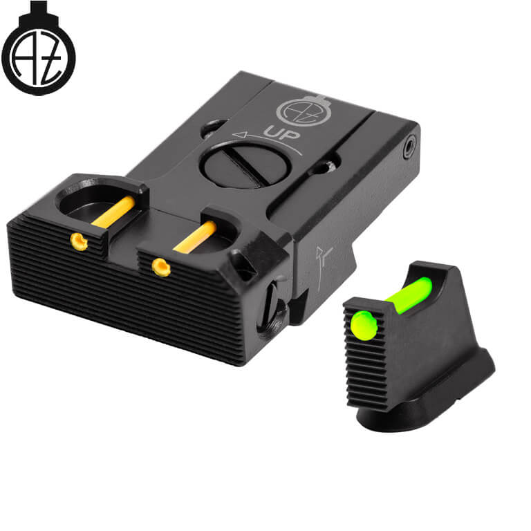 CZ 75B, CZ P-01, CZ 75 SP-01 reguliuojami mechaniniai taikikliai su šviesolaidžiu | type B Zendl