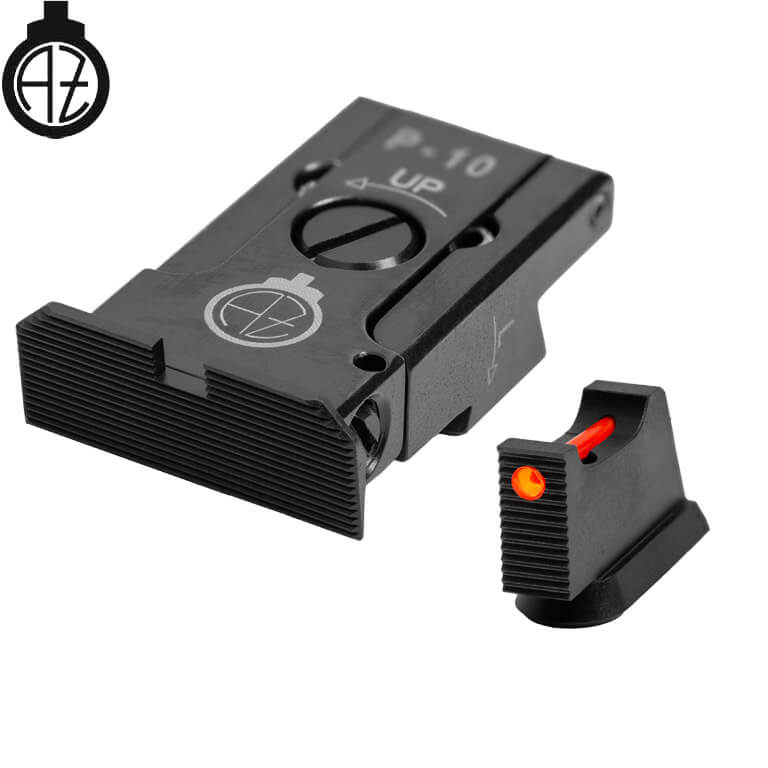 CZ P-10 reguliuojami mechaniniai taikikliai su šviesolaidžiais | type A