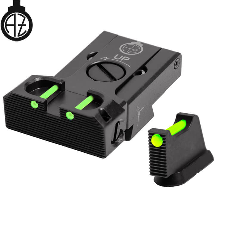 CZ 75B, CZ P-01, CZ 75 SP-01 reguliuojami mechaniniai taikikliai su šviesolaidžiu | type B Zendl