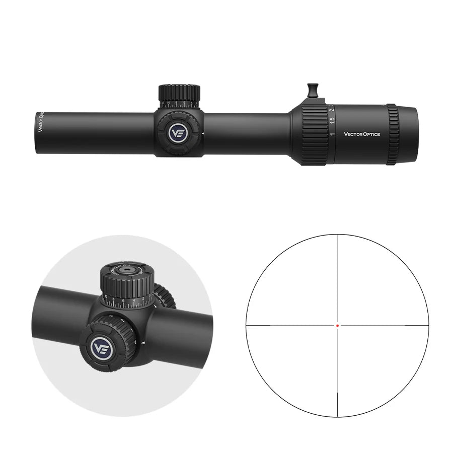 Vector Optics Forester 1-8x24 SFP šautuvo optinis taikiklis