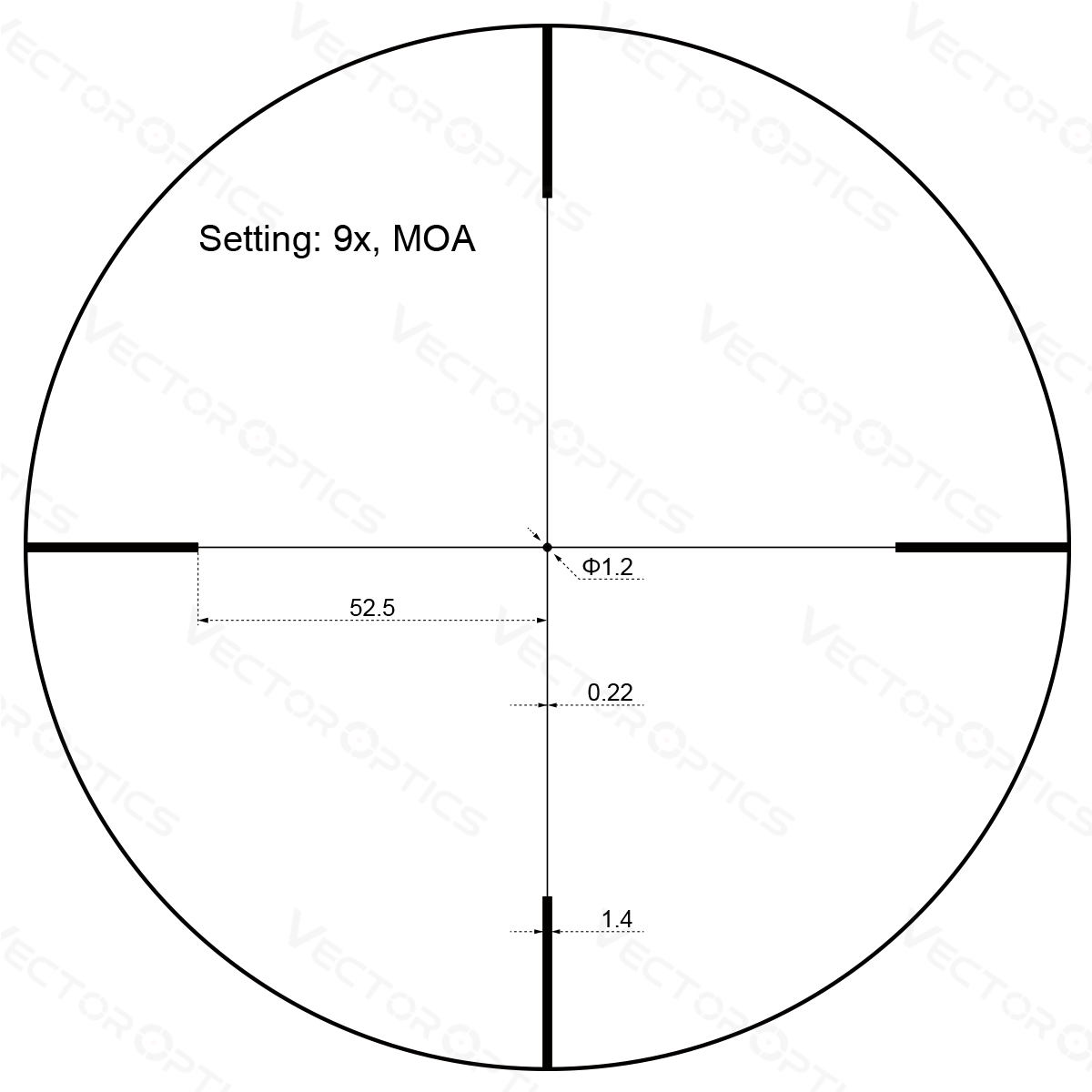 Vector Optics Forester JR. 3-9x40 optinis taikiklis šautuvui