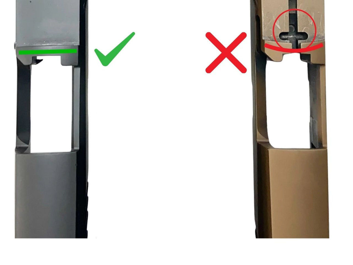 Sig P320 XFIVE senesni variantai optics ready išpjova – skirtumai