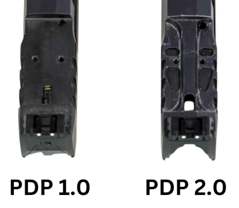 Walther PDP 1.0 ir Walther PDP 2.0 skirtumas