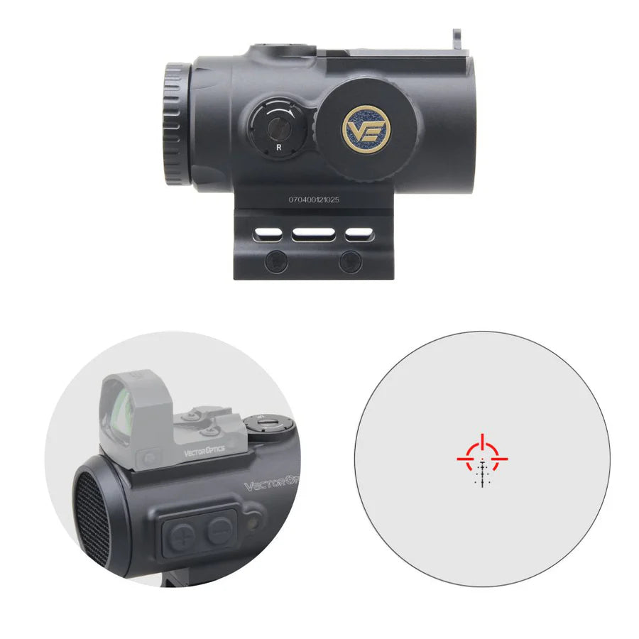 Vector Optics Paragon 4x24 itin kompaktiškas prizminis šautuvo taikiklis