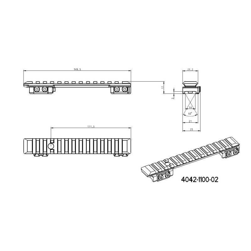 Sako 90 Picatinny juosta