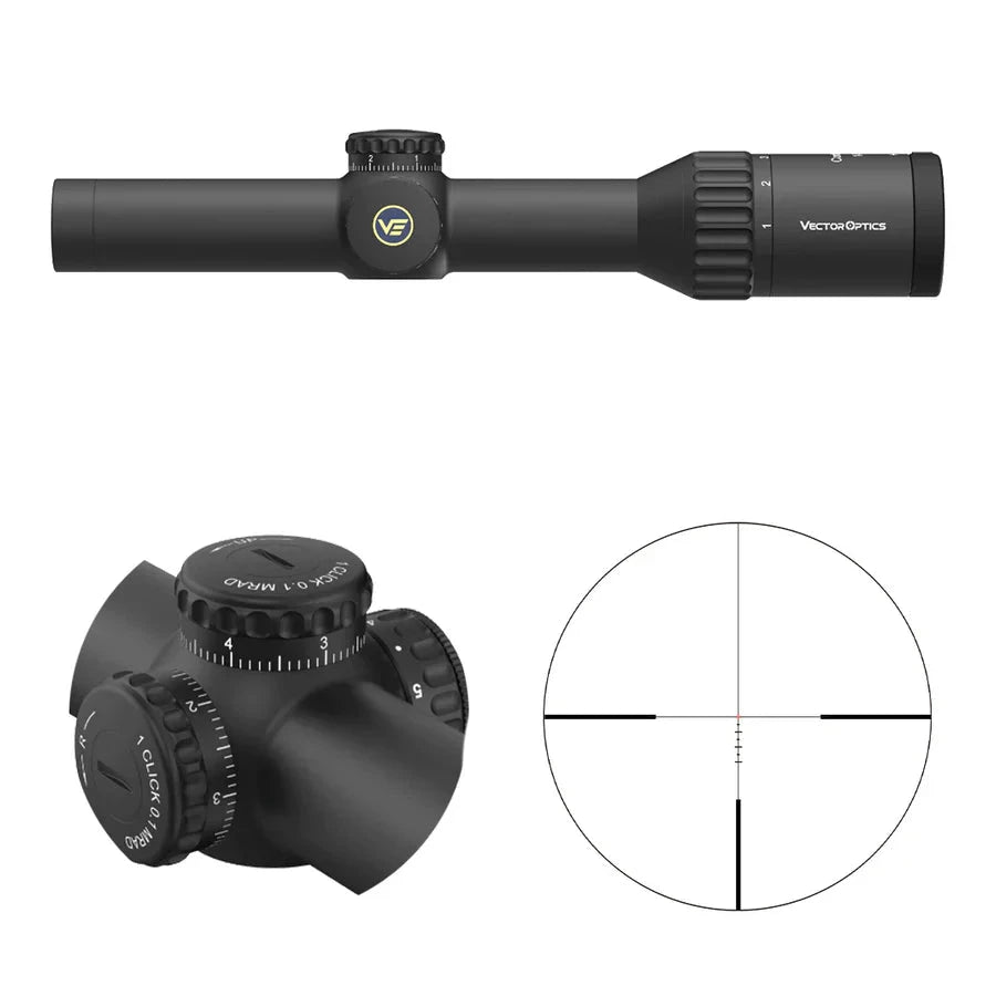 Vector Optics Continental x6 1-6x24i Fiber šautuvo optinis taikiklis Vector Optics