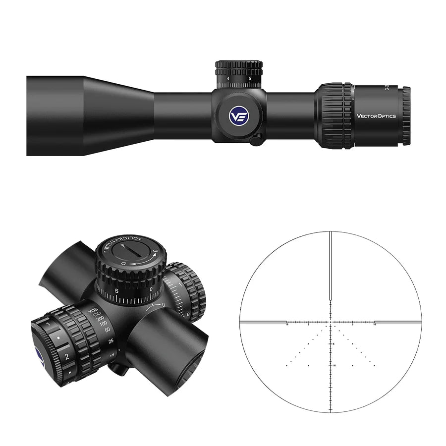 Vector Optics Veyron 10x44 SFP compact šautuvo optinis taikiklis