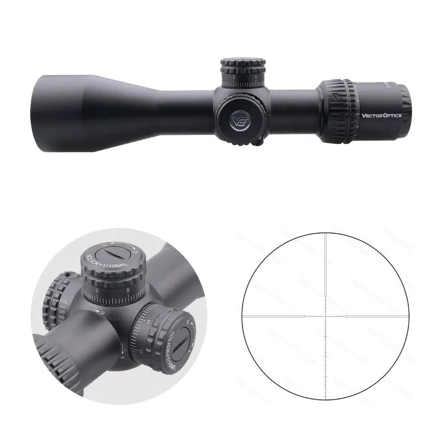 Vector Optics Veyron 3-12x44 FFP kompaktiškas šautuvo optinis taikiklis