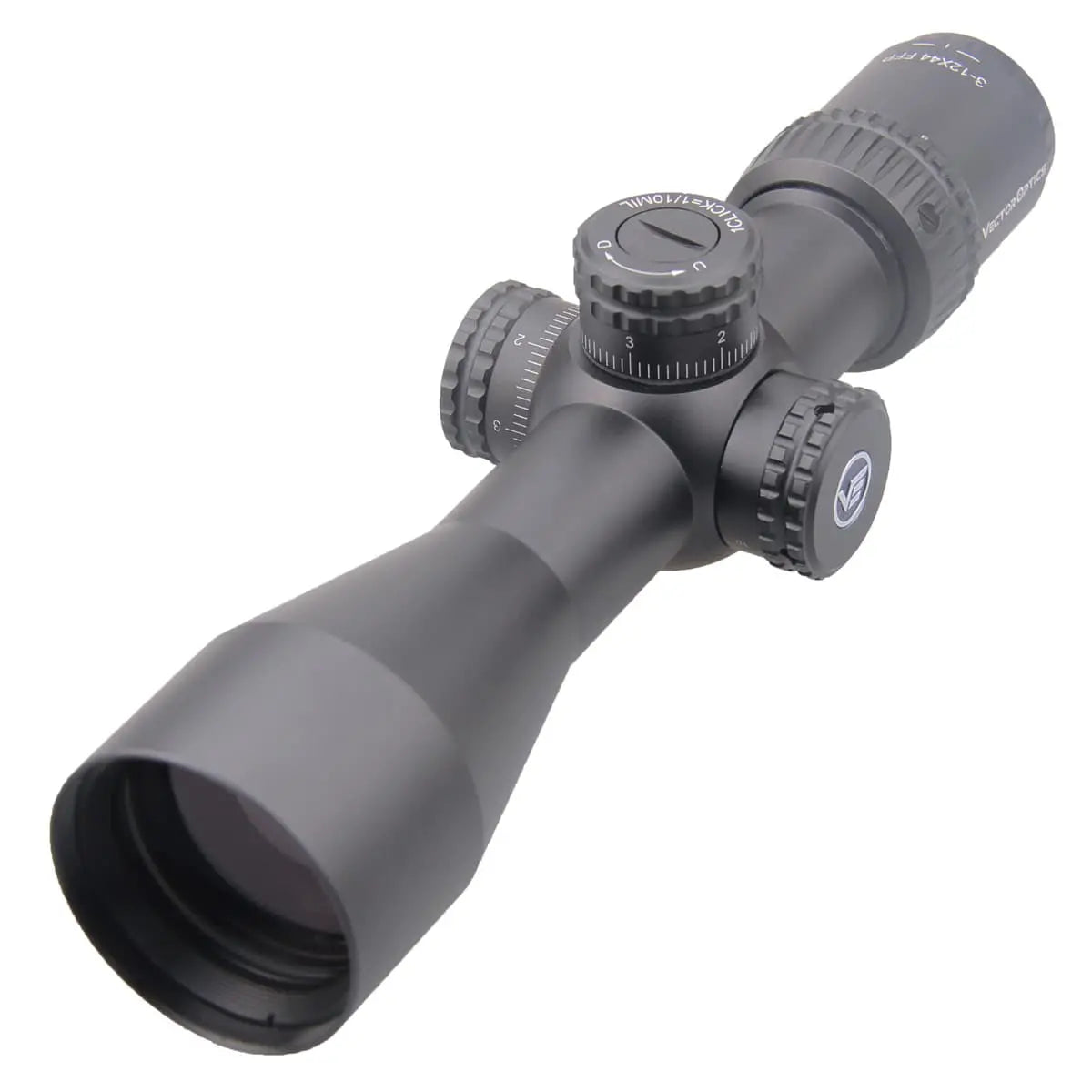 Vector Optics Veyron 3-12x44 FFP kompaktiškas šautuvo optinis taikiklis
