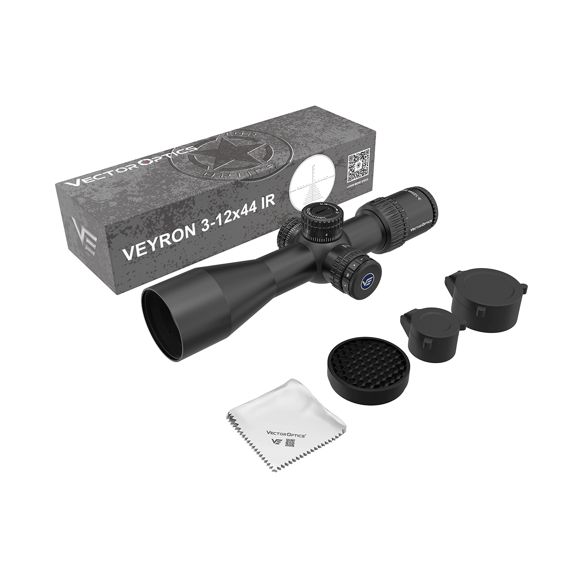 Vector Optics Veyron 3-12x44IR SFP kompaktiškas optinis taikiklis šautuvui Vector Optics