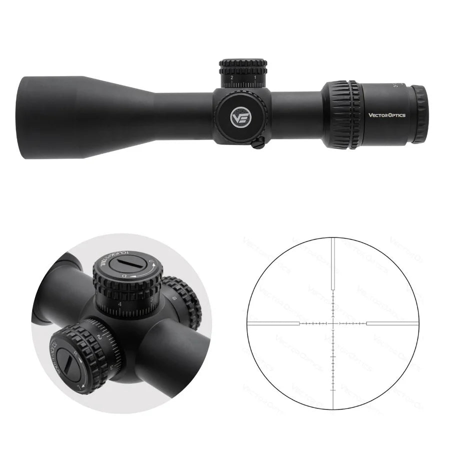 Vector Optics Veyron 3-12x44 SFP kompaktiškas optinis taikiklis šautuvui