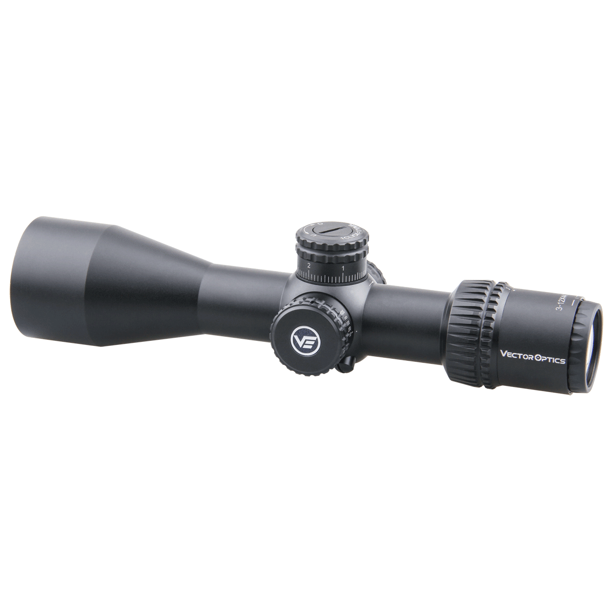 Vector Optics Veyron 3-12x44 SFP kompaktiškas optinis taikiklis šautuvui