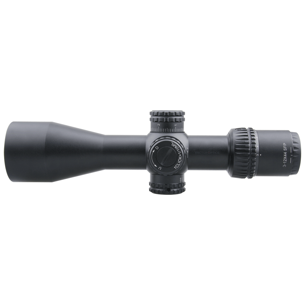 Vector Optics Veyron 3-12x44 SFP kompaktiškas optinis taikiklis šautuvui