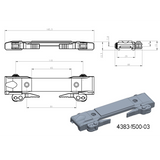 JK-N adapterių bazė | picatinio bazė su QD svirtimis [ilga] 