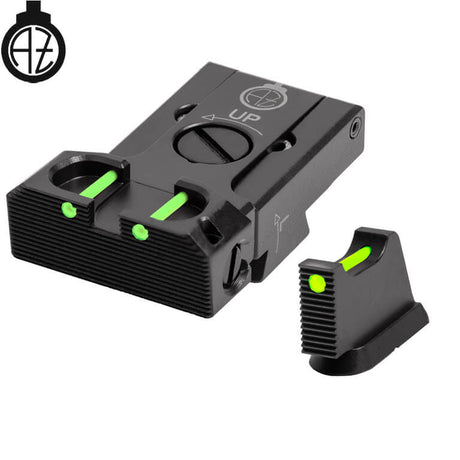 CZ 75B, CZ P-01, CZ 75 SP-01 reguliuojami mechaniniai taikikliai su šviesolaidžiu | tipas B Zendl