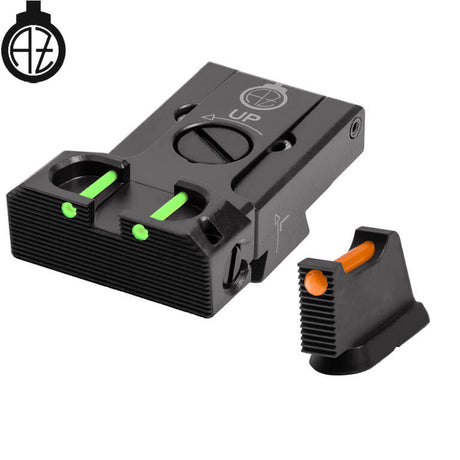 CZ 75B, CZ P-01, CZ 75 SP-01 reguliuojami mechaniniai taikikliai su šviesolaidžiu | tipas B Zendl