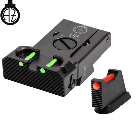CZ 75B, CZ P-01, CZ 75 SP-01 reguliuojami mechaniniai taikikliai su šviesolaidžiu | tipas B Zendl