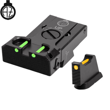 CZ 75B, CZ P-01, CZ 75 SP-01 reguliuojami mechaniniai taikikliai su šviesolaidžiu | tipas B Zendl
