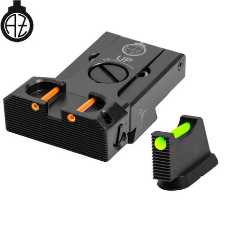 CZ 75B, CZ P-01, CZ 75 SP-01 reguliuojami mechaniniai taikikliai su šviesolaidžiu | tipas B Zendl