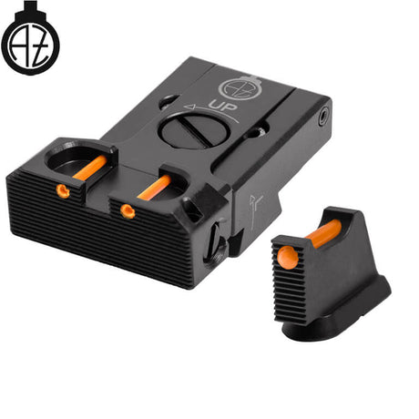 CZ 75B, CZ P-01, CZ 75 SP-01 reguliuojami mechaniniai taikikliai su šviesolaidžiu | tipas B Zendl