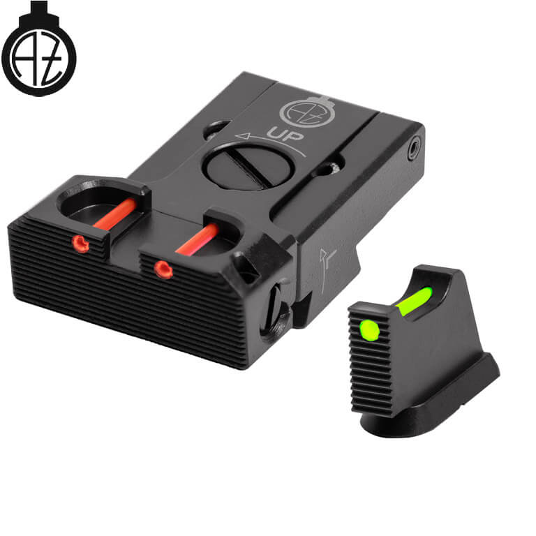 CZ 75B, CZ P-01, CZ 75 SP-01 reguliuojami mechaniniai taikikliai su šviesolaidžiu | type B Zendl