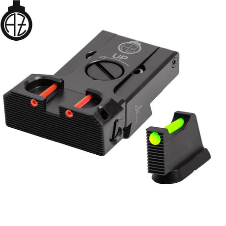 CZ 75B, CZ P-01, CZ 75 SP-01 reguliuojami mechaniniai taikikliai su šviesolaidžiu | tipas B Zendl