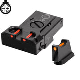 CZ 75B, CZ P-01, CZ 75 SP-01 reguliuojami mechaniniai taikikliai su šviesolaidžiu | type B Zendl