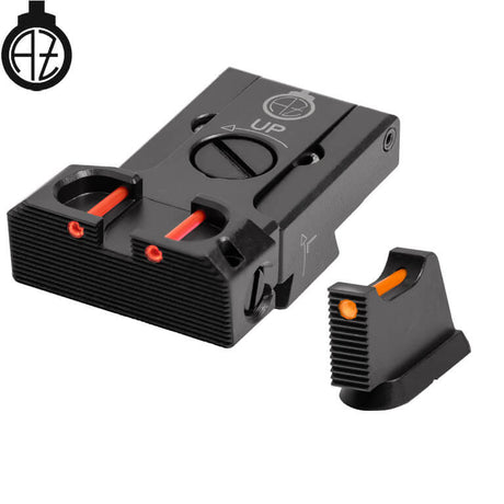 CZ 75B, CZ P-01, CZ 75 SP-01 reguliuojami mechaniniai taikikliai su šviesolaidžiu | tipas B Zendl