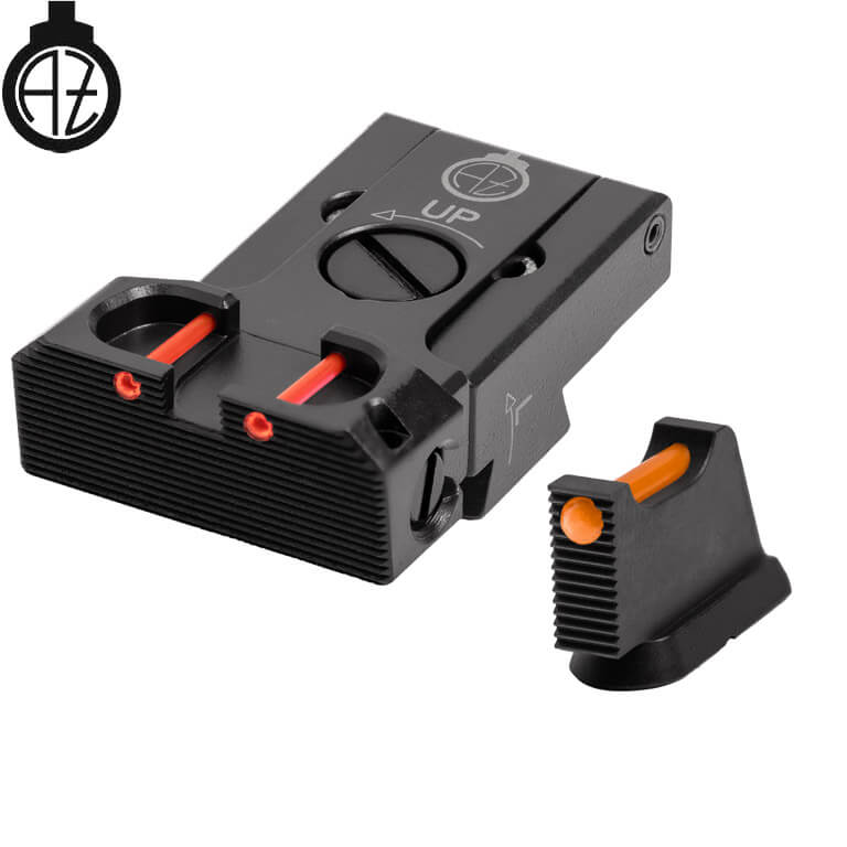 CZ 75B, CZ P-01, CZ 75 SP-01 reguliuojami mechaniniai taikikliai su šviesolaidžiu | type B Zendl