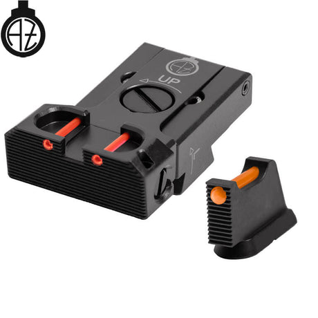 CZ 75B, CZ P-01, CZ 75 SP-01 reguliuojami mechaniniai taikikliai su šviesolaidžiu | tipas B Zendl
