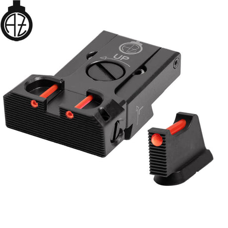 CZ 75B, CZ P-01, CZ 75 SP-01 reguliuojami mechaniniai taikikliai su šviesolaidžiu | tipas B Zendl