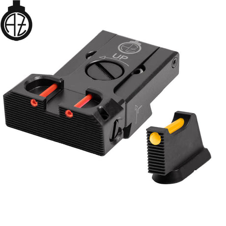CZ 75B, CZ P-01, CZ 75 SP-01 reguliuojami mechaniniai taikikliai su šviesolaidžiu | tipas B Zendl