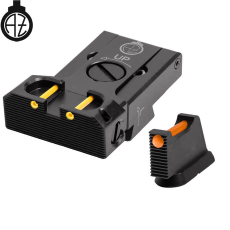 CZ 75B, CZ P-01, CZ 75 SP-01 reguliuojami mechaniniai taikikliai su šviesolaidžiu | tipas B Zendl