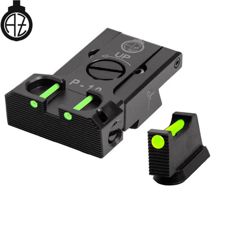 CZ P-10 reguliuojami mechaniniai taikikliai su šviesolaidžiais | type B
