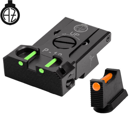 CZ P-10 reguliuojami mechaniniai taikikliai su šviesolaidžiais | type B