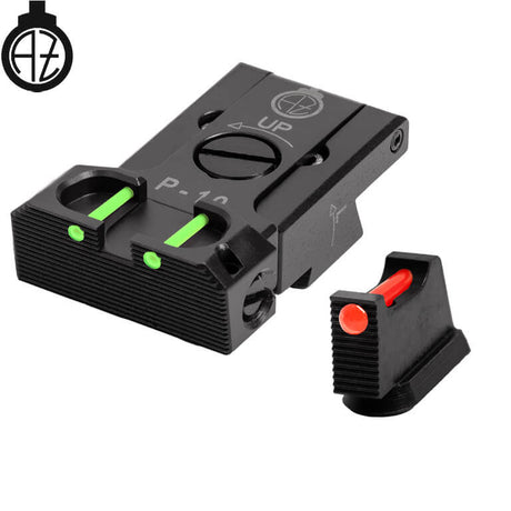 CZ P-10 reguliuojami mechaniniai taikikliai su šviesolaidžiais | type B