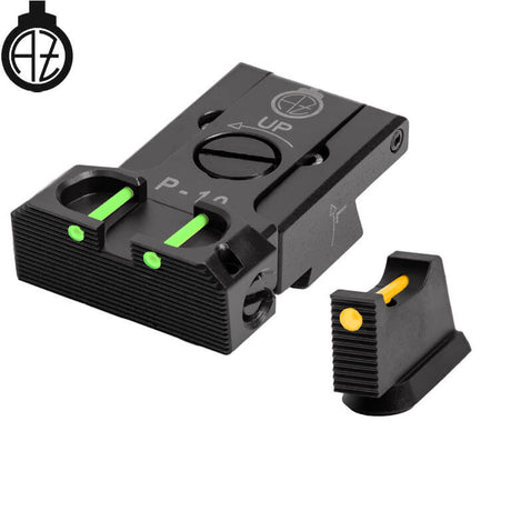 CZ P-10 reguliuojami mechaniniai taikikliai su šviesolaidžiais | type B