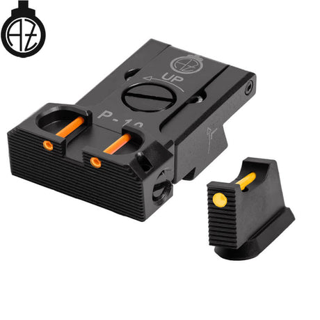 CZ P-10 reguliuojami mechaniniai taikikliai su šviesolaidžiais | type B