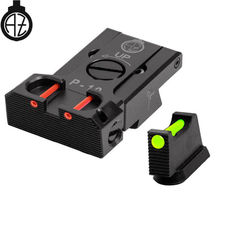 CZ P-10 reguliuojami mechaniniai taikikliai su šviesolaidžiais | type B
