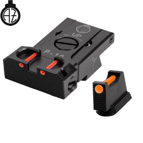 CZ P-10 reguliuojami mechaniniai taikikliai su šviesolaidžiais | type B
