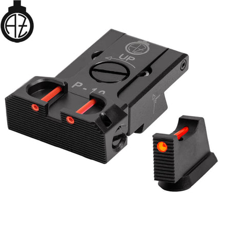 CZ P-10 reguliuojami mechaniniai taikikliai su šviesolaidžiais | type B
