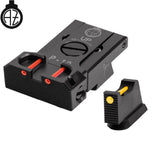 CZ P-10 reguliuojami mechaniniai taikikliai su šviesolaidžiu | type B 