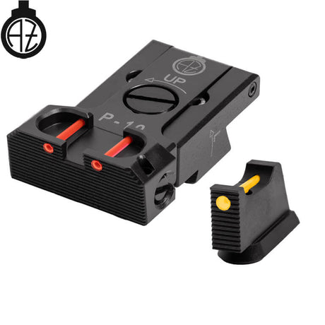 CZ P-10 reguliuojami mechaniniai taikikliai su šviesolaidžiais | type B