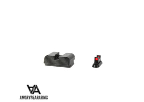CZ P-10 Optics Ready žemi mechaniniai taikikliai | su šviesolaidžiu